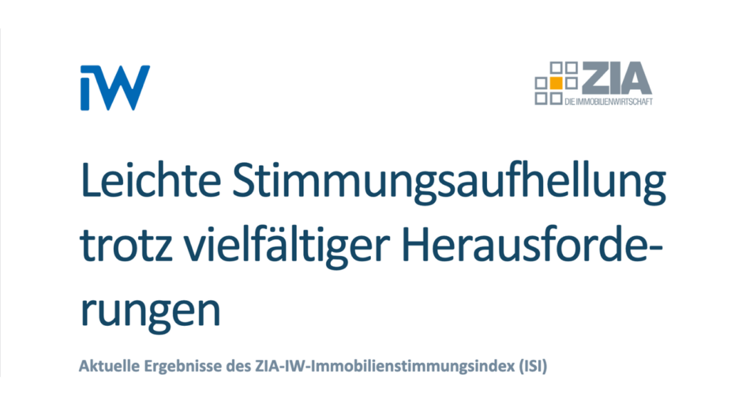 ZIA-IW-Immobilienstimmungsindex (ISI) für das dritte Quartal 2026